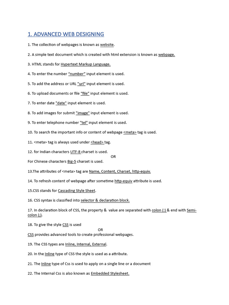 Advanced Web Design and SEO Guide | PDF | Html Element | Html