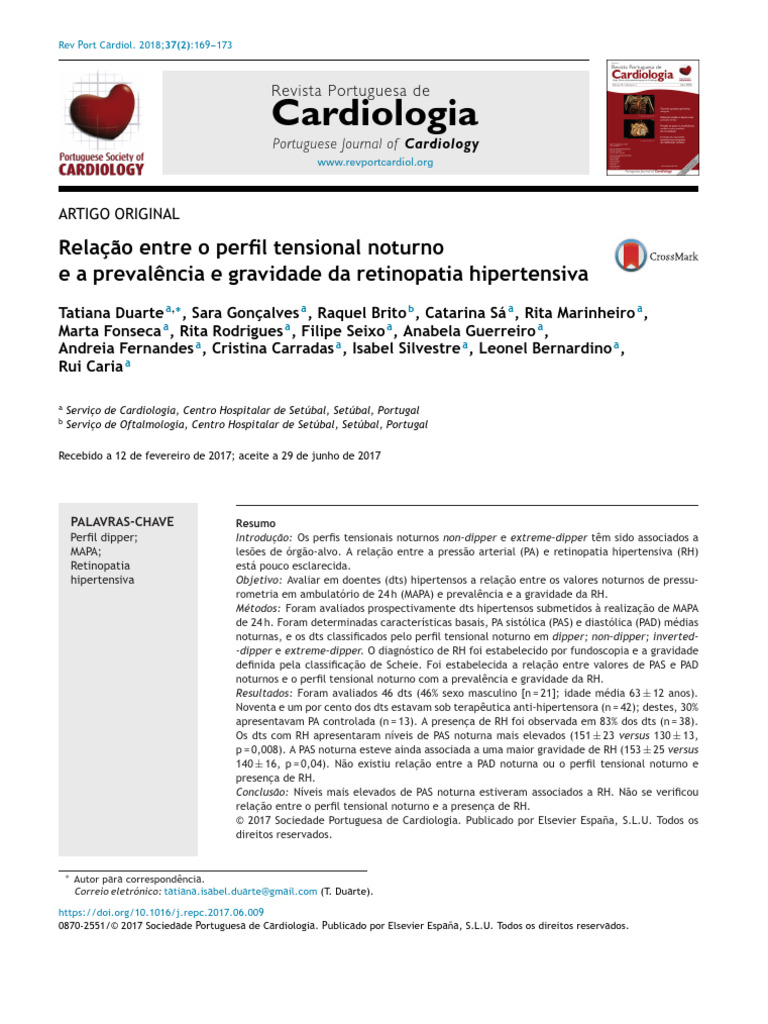 Relacao Entre o Perfil Tensional Noturno e a Preva | PDF | Hipertensão ...