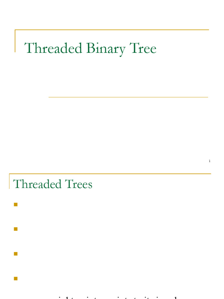 t4. Threaded Binary tree PPT | PDF | Algorithms And Data Structures ... image.