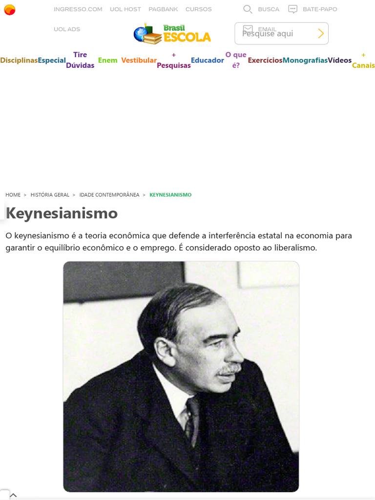 Entenda o Keynesianismo e sua História | PDF | Economia keynesiana ...
