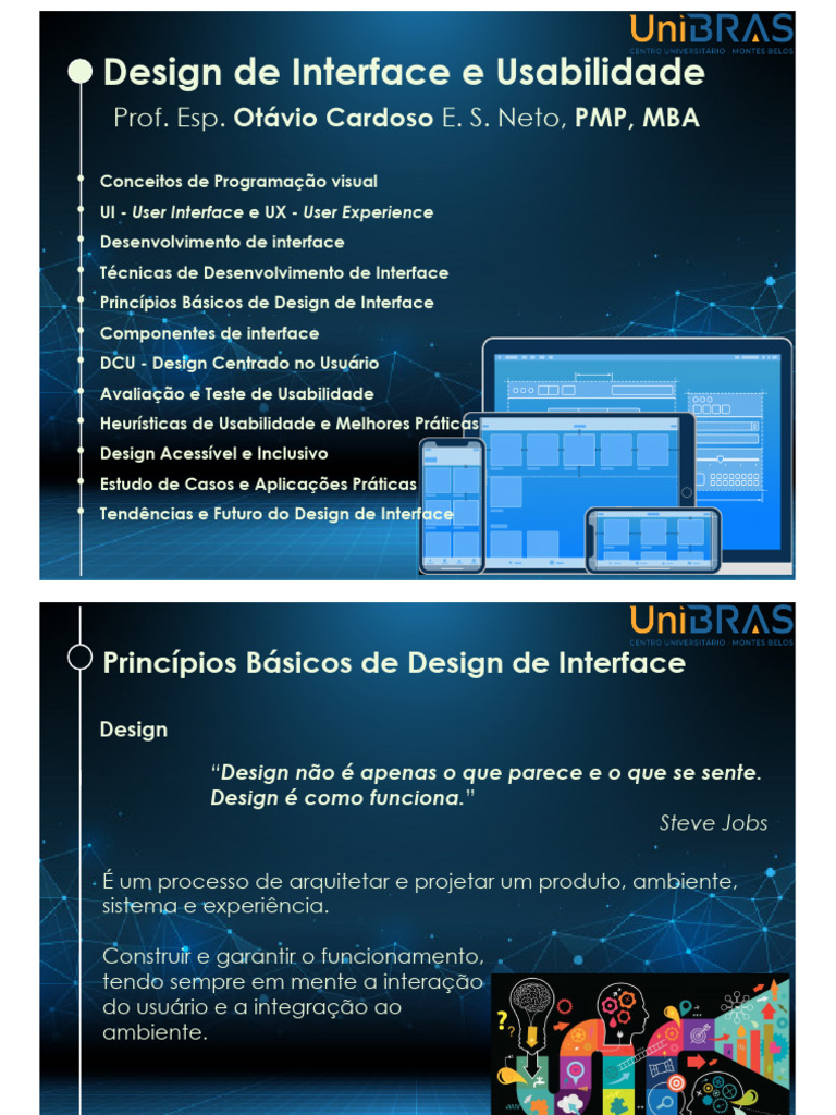 Princípios de Design de Interface e Usabilidade | PDF | Design da ...