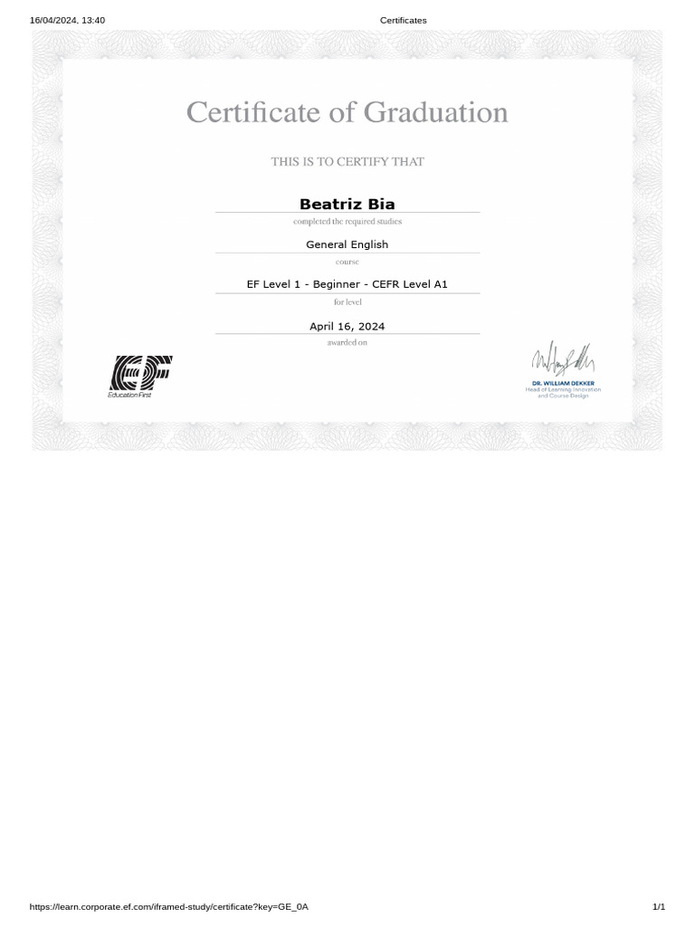 Certificates Pdf