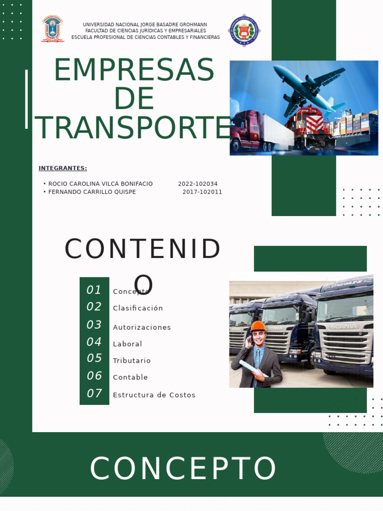 Empresas de Transporte: Aspectos Clave | PDF | Transporte | Contabilidad