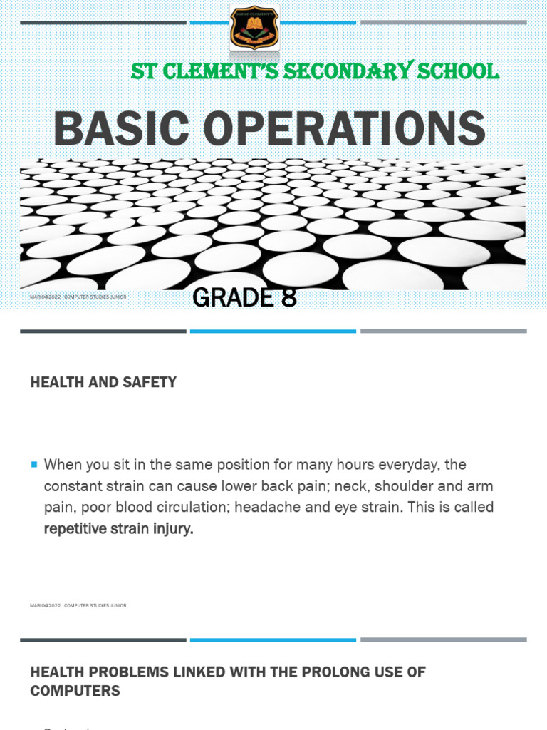 Computer Health and Safety Guidelines | PDF | Computer Virus ...