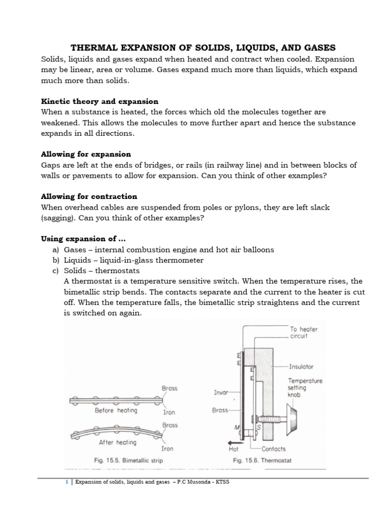 Thermal Expansion of Matter Explained | PDF