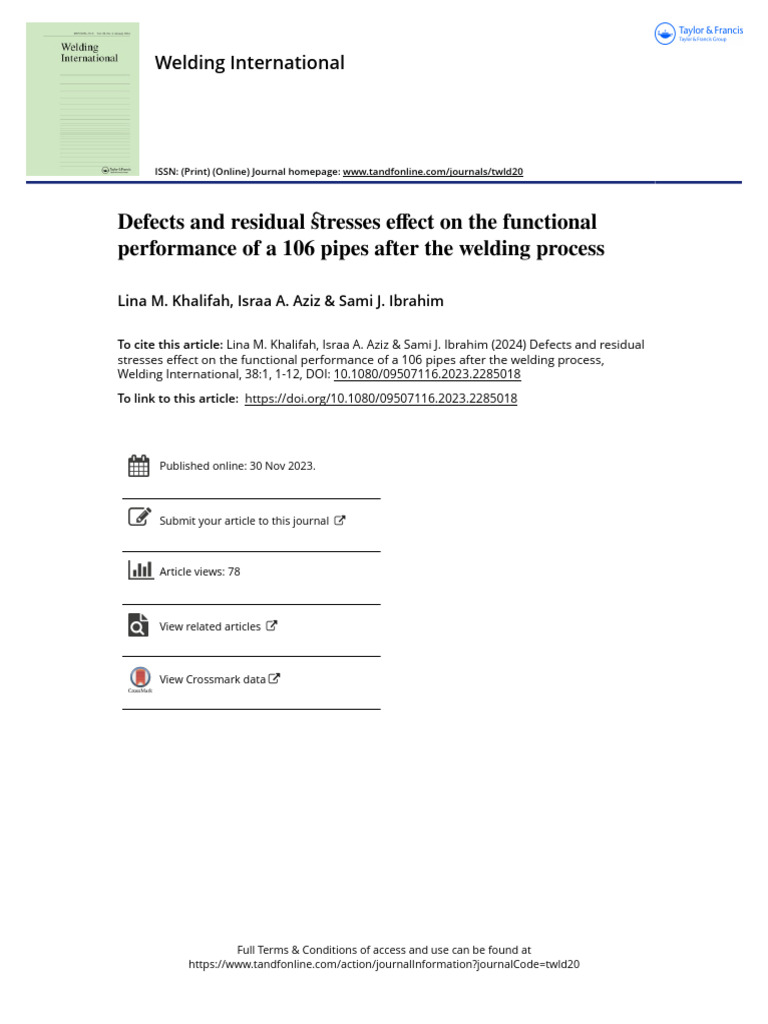 Defects and residual stresses effect on the functional performance of a ...