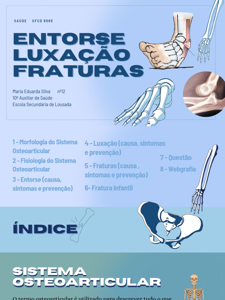 Lesões Osteoarticulares: Entorse, Luxação e Fratura | PDF | Osso ...