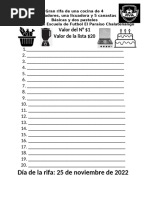 Rifa de Raspadito: Instrucciones y Formato | PDF