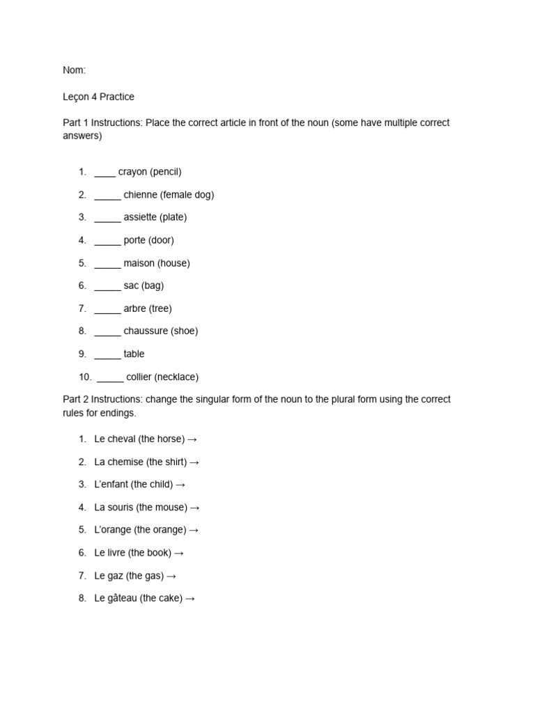 Class+4+Worksheet | PDF