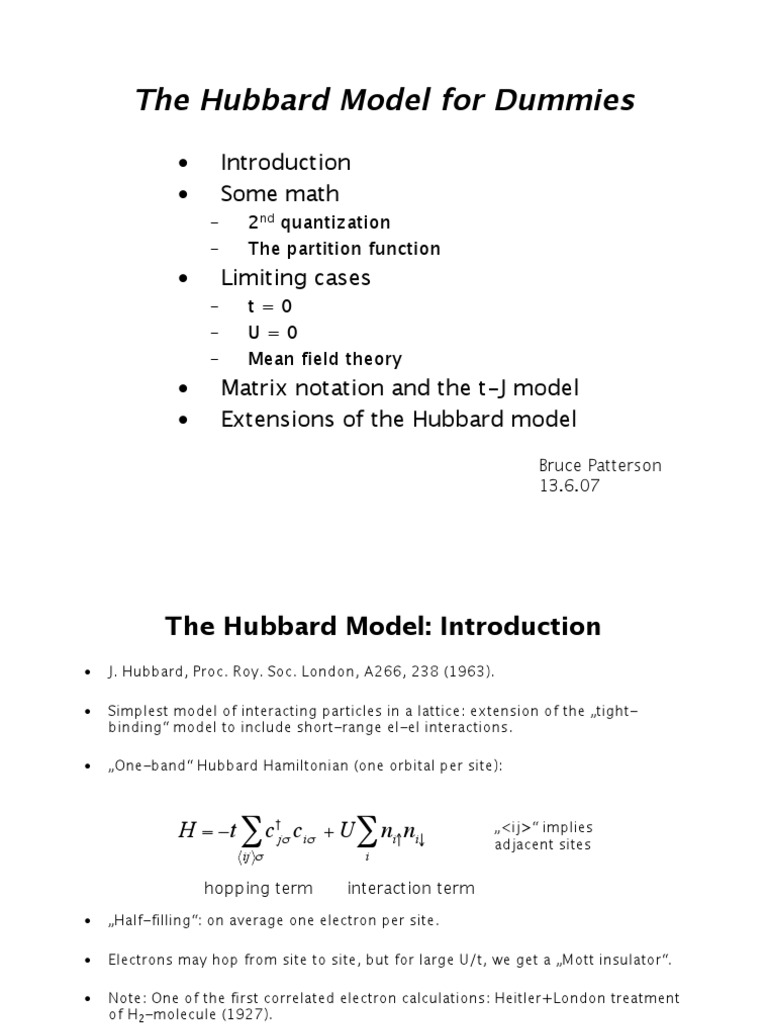 Hubbard 4 Du | PDF | Materials Science | Quantum Field Theory