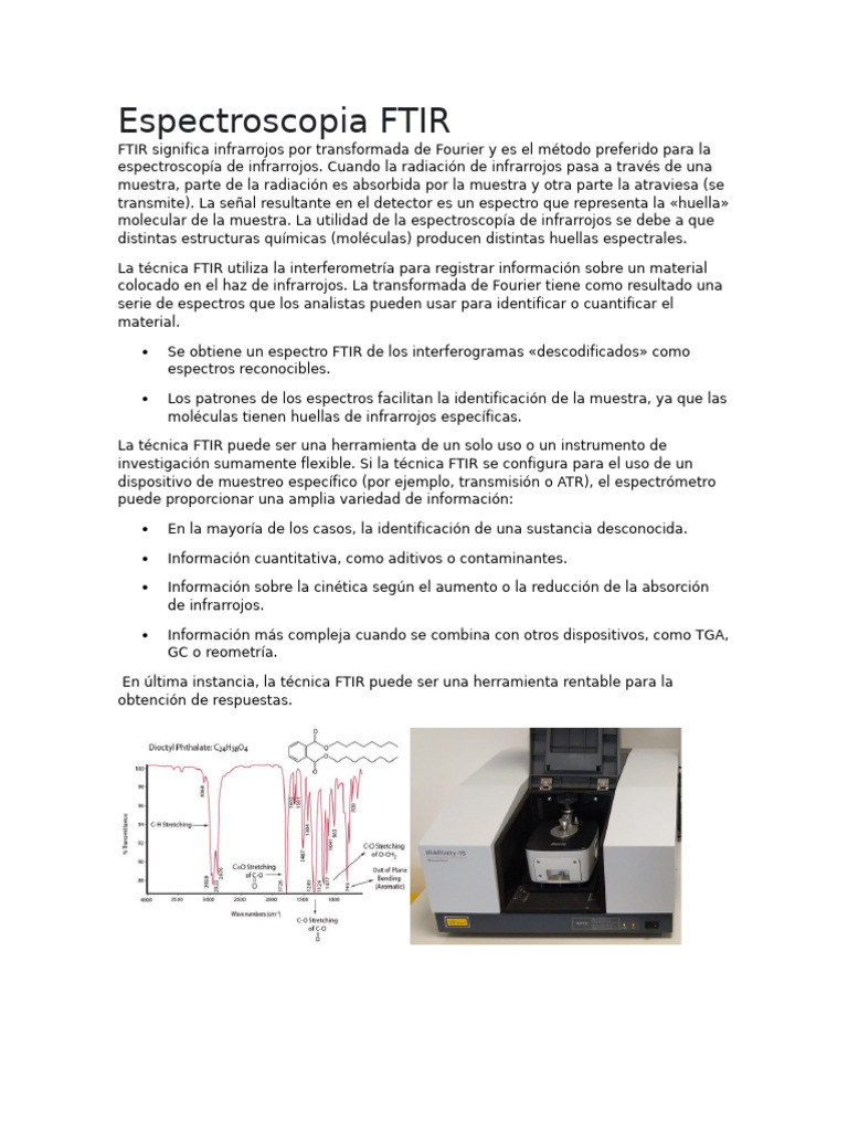 Espectroscopia FTIR | PDF