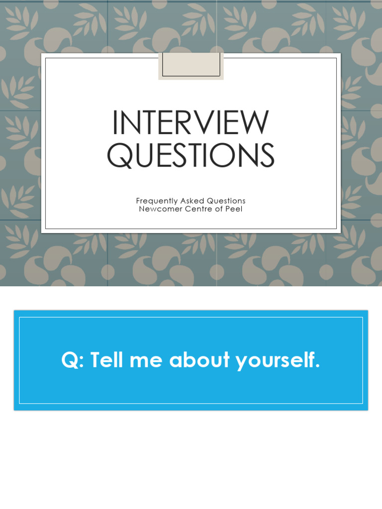 Essential Interview Questions Guide | PDF | Leadership | Knowledge