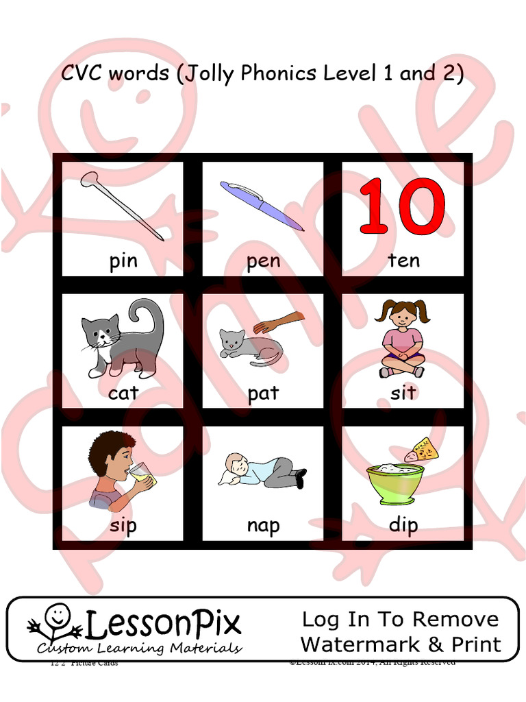 CVC+words+(Jolly+Phonics+Level+1+and+2)-material_1442913 | PDF