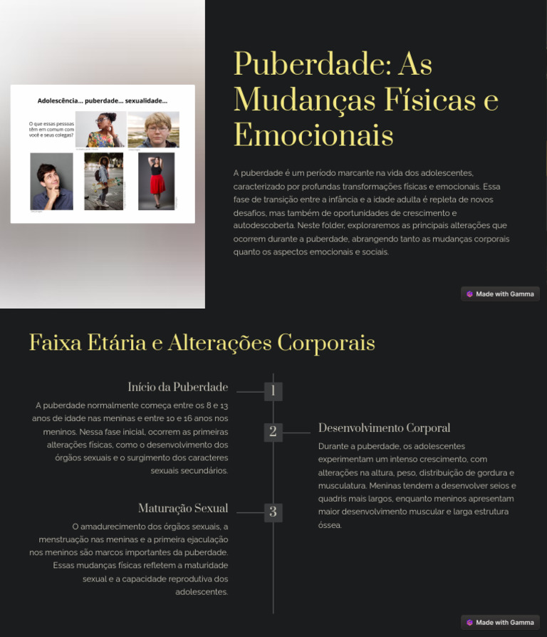 Puberdade As Mudancas Fisicas e Emocionais | PDF