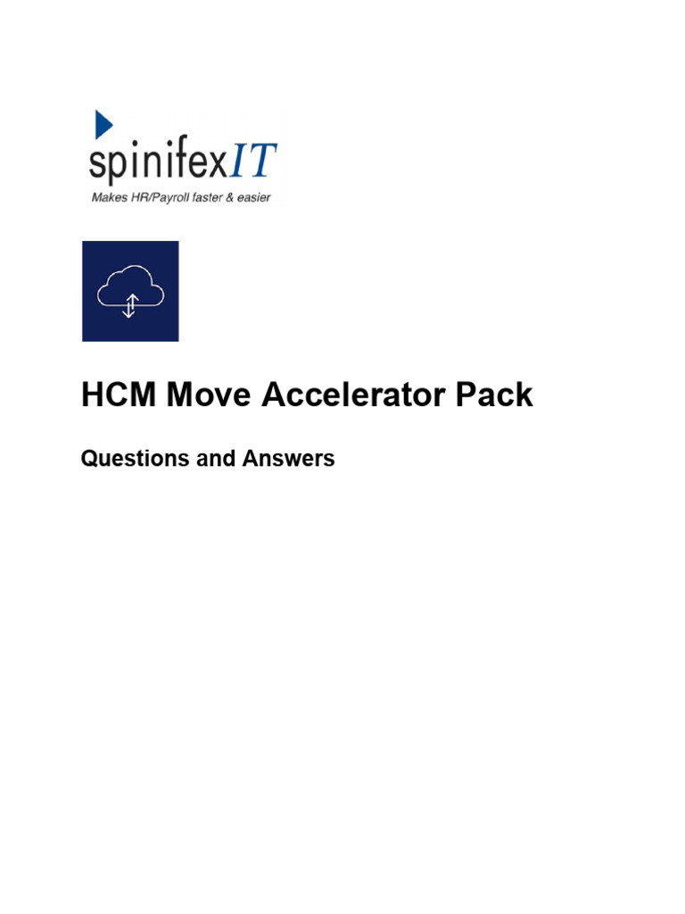 HCM Move Accelerator Pack Common Questions | PDF | Software | Computer ...