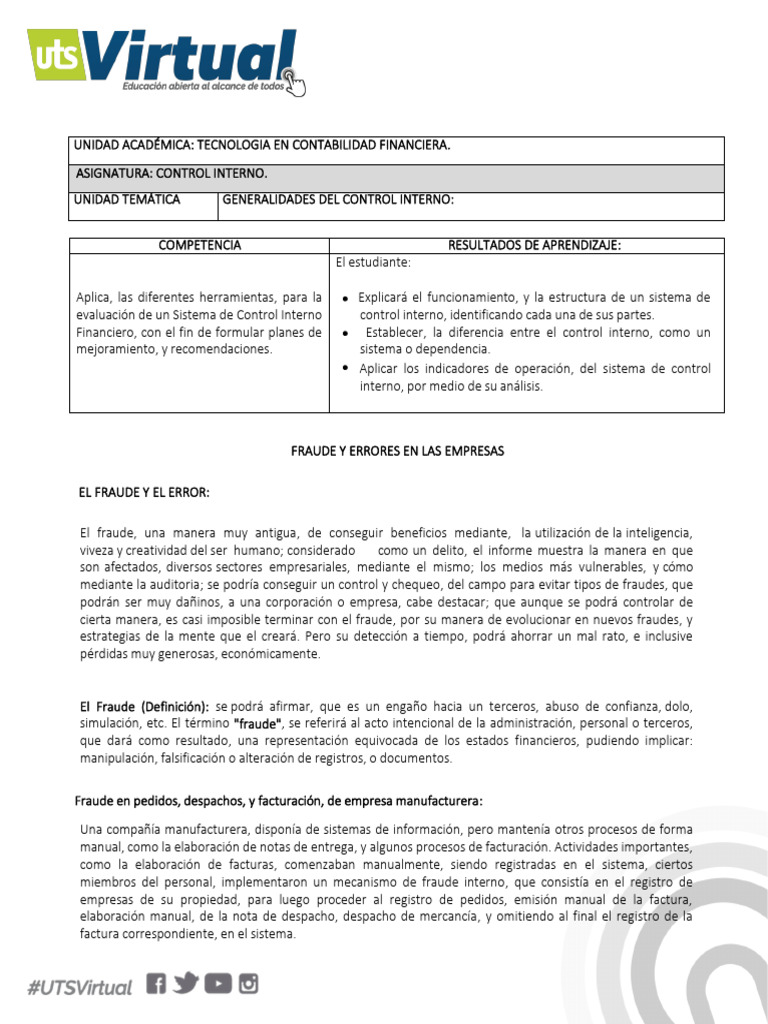 Control Interno y Fraude Empresarial | PDF | Fraude