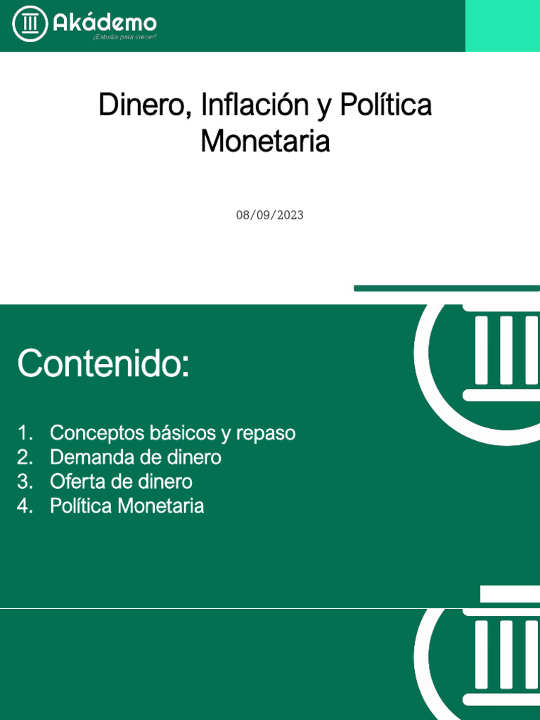 Sesión 3. Oferta y Demanda de Dinero | PDF | Inflación | Dinero