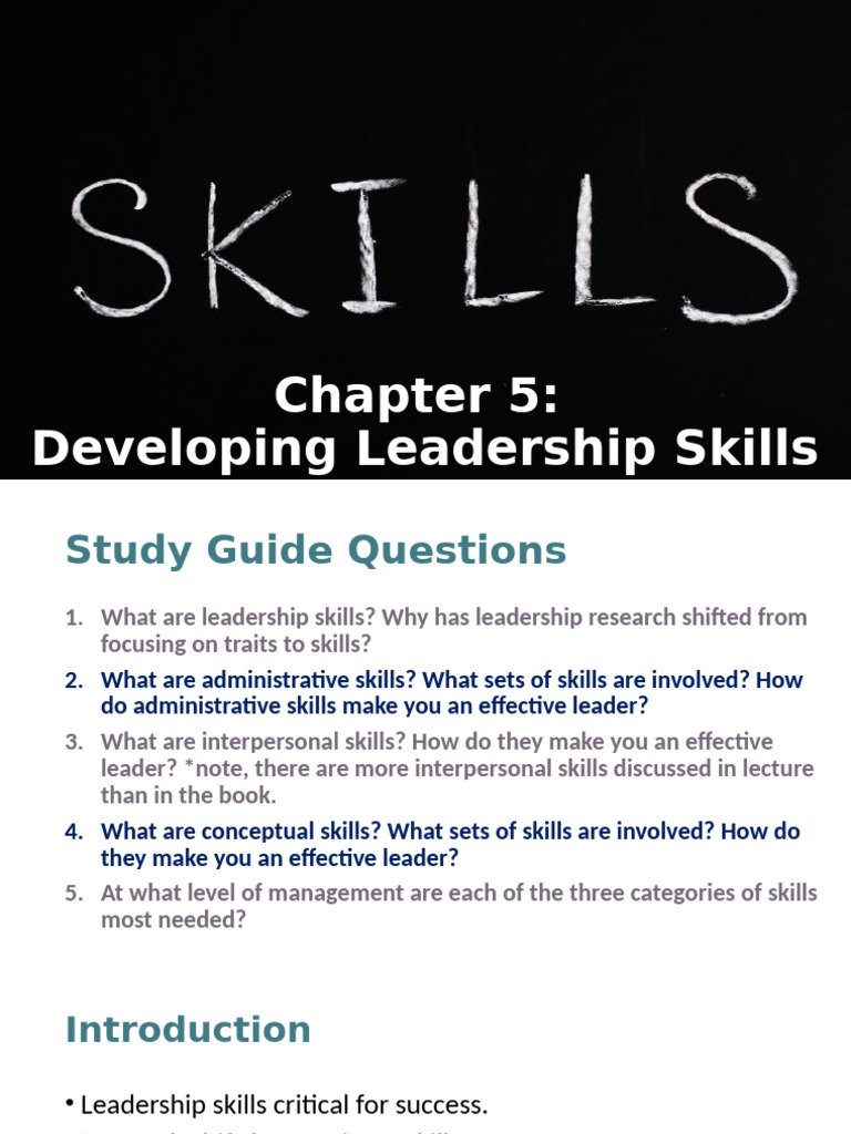 Leadership Skills Development Guide | PDF | Leadership | Skill