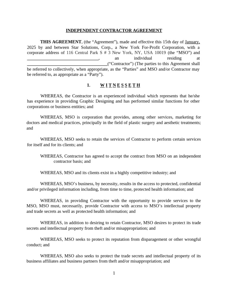 Independent Contractor Agreement Template | PDF | Legal Remedy | Employment