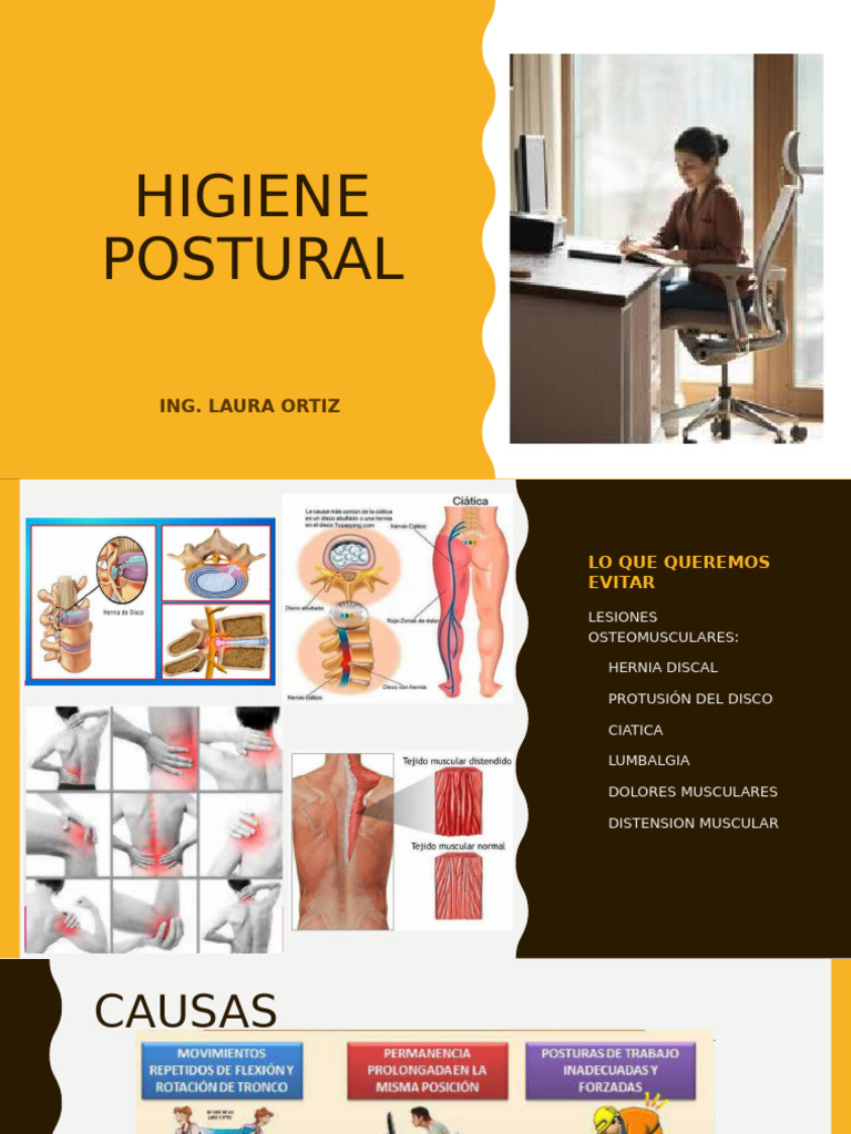Higiene Postural para Evitar Lesiones | PDF | Dolor lumbar | Músculo