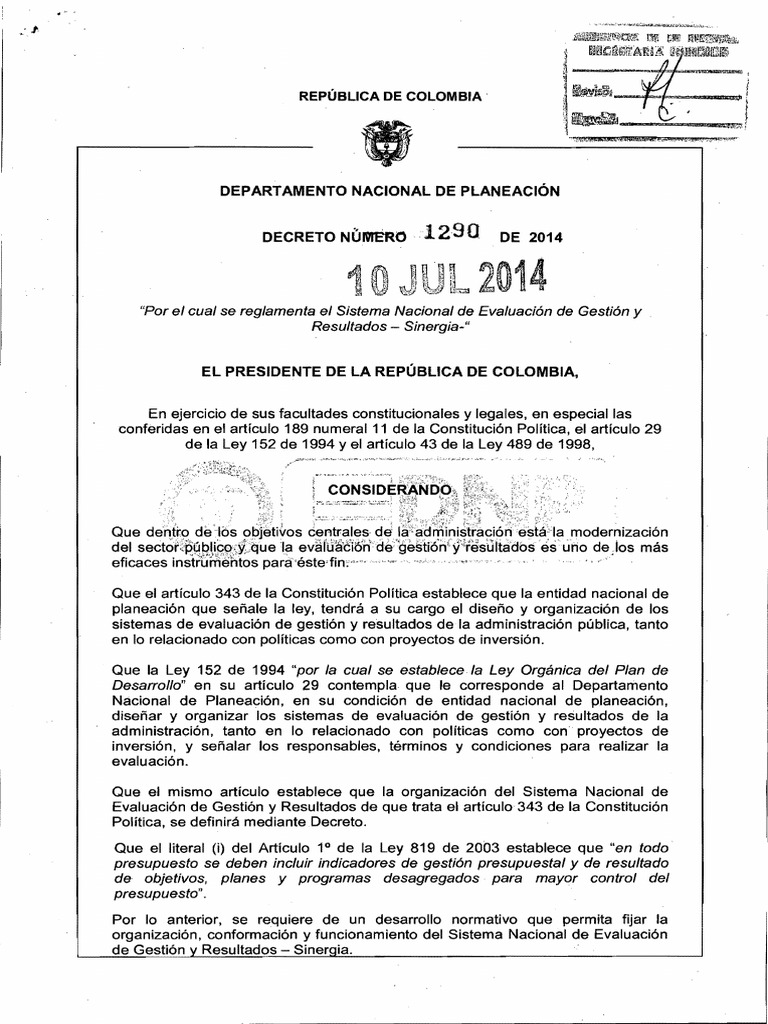 Decreto 1290 de 2014 | PDF | Planificación