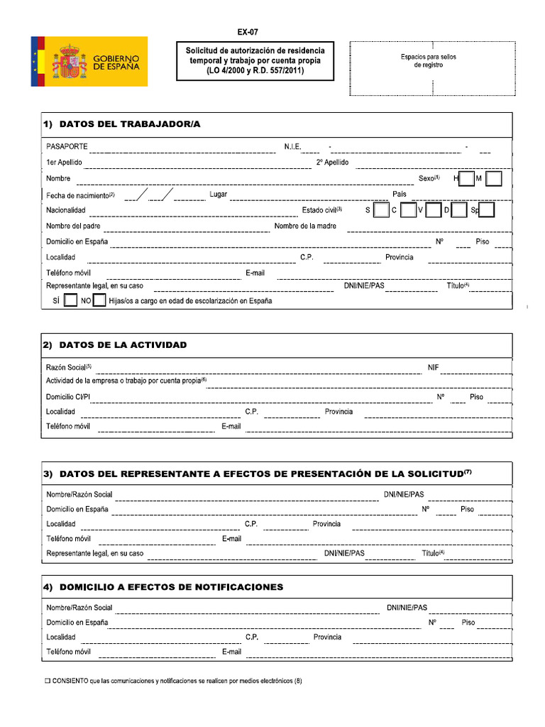 07-Formulario Cta Propia Imprimible | PDF