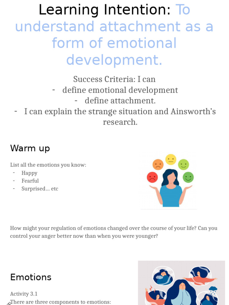 Understanding Attachment and Emotions | PDF | Attachment Theory | Emotions