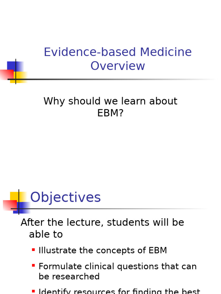 10 Ebm Pom1 | PDF | Evidence Based Medicine | Diseases And Disorders
