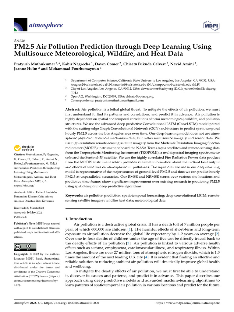 PM2 5 Air Pollution Prediction Through Deep Learning Using Multisource ...