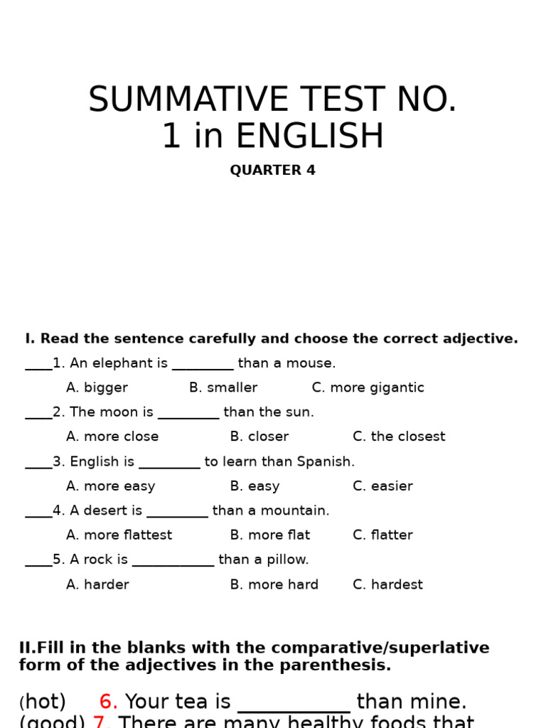 Adjective and Adverb Exercises | PDF | Adverb | Linguistics