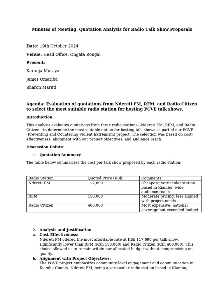 Quotation Analysis for Radio Talk Shows | PDF