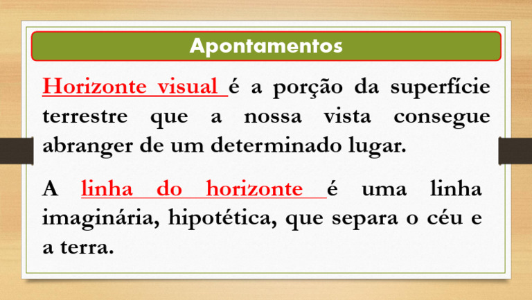 O que é Horizonte Visual? | PDF