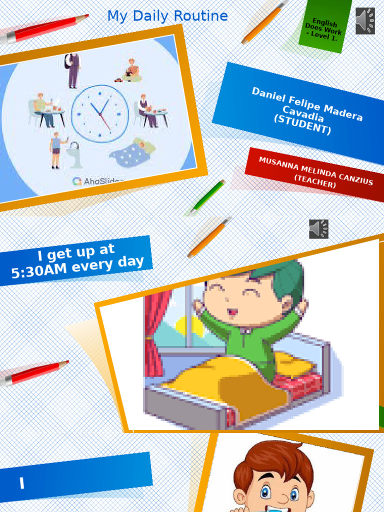 My Daily Routine Presentation | PDF