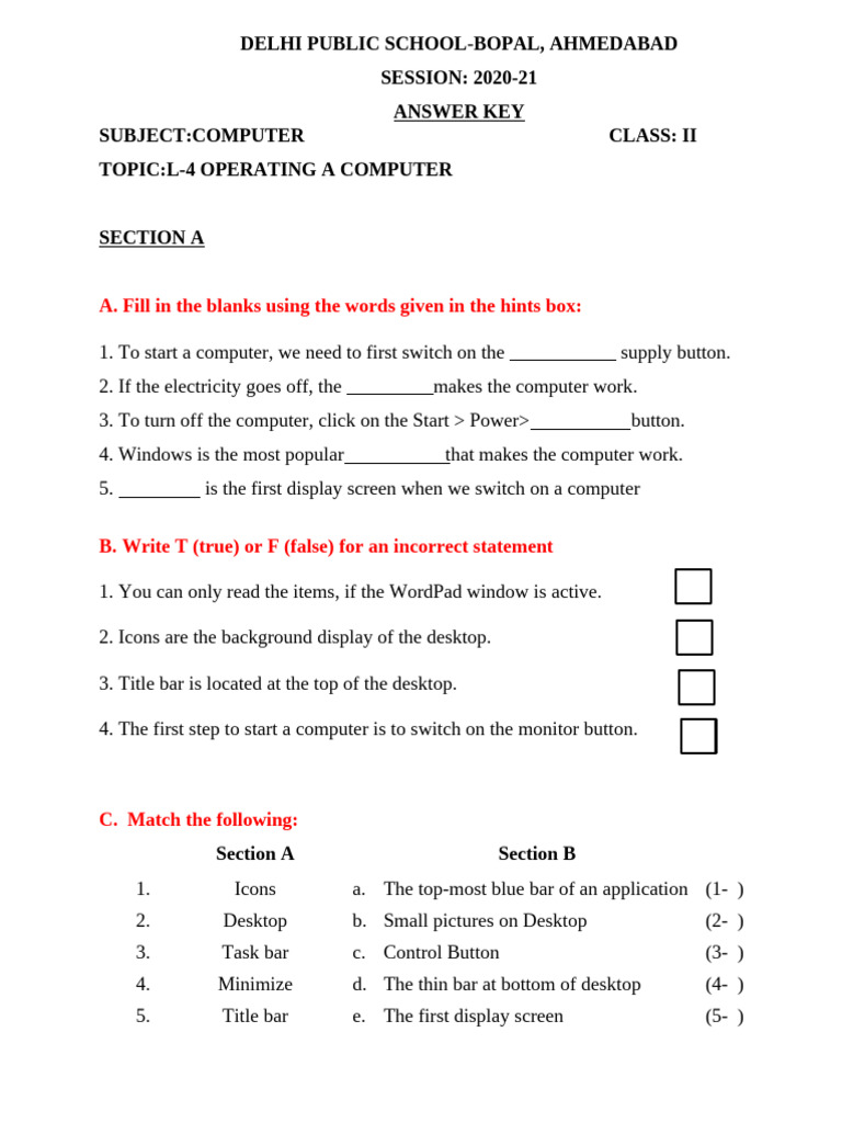 Chapter 4 - Operating A Computer 3 | PDF | Window (Computing ...