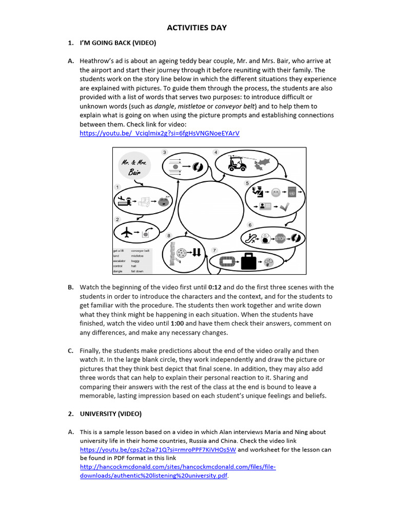 Activities Day | PDF | Human Communication | Linguistics