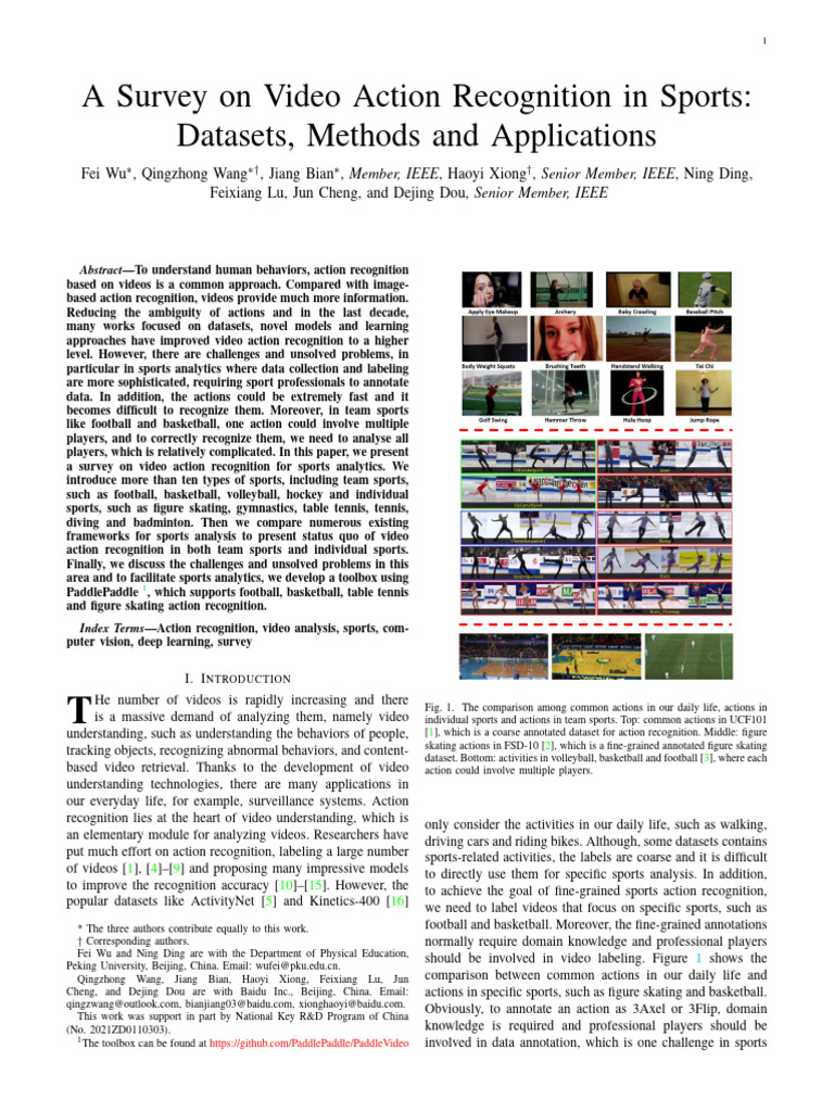 Video Action Recognition in Sports | PDF | Deep Learning | Sports