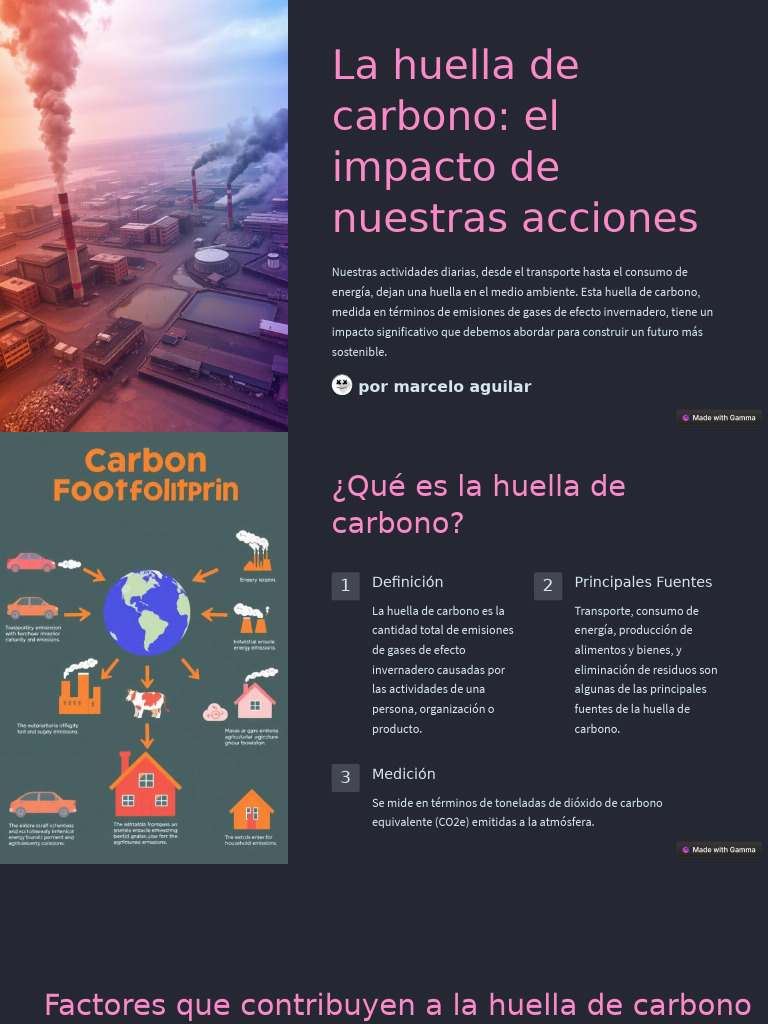 Huella de Carbono: Impacto y Soluciones | PDF | Gases de efecto ...