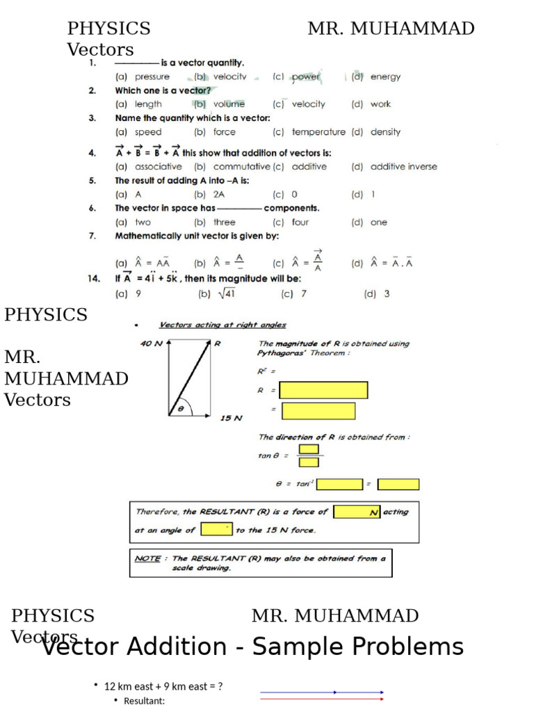 Practice Vectors | PDF