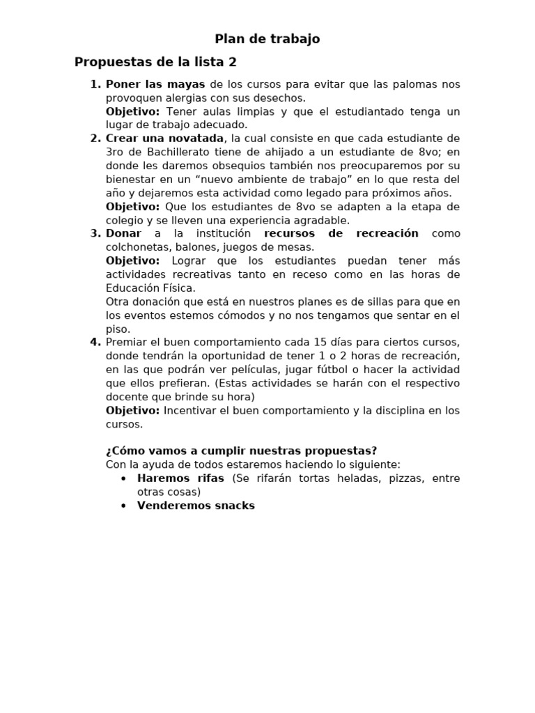 Propuestas para Mejorar la Vida Escolar | PDF