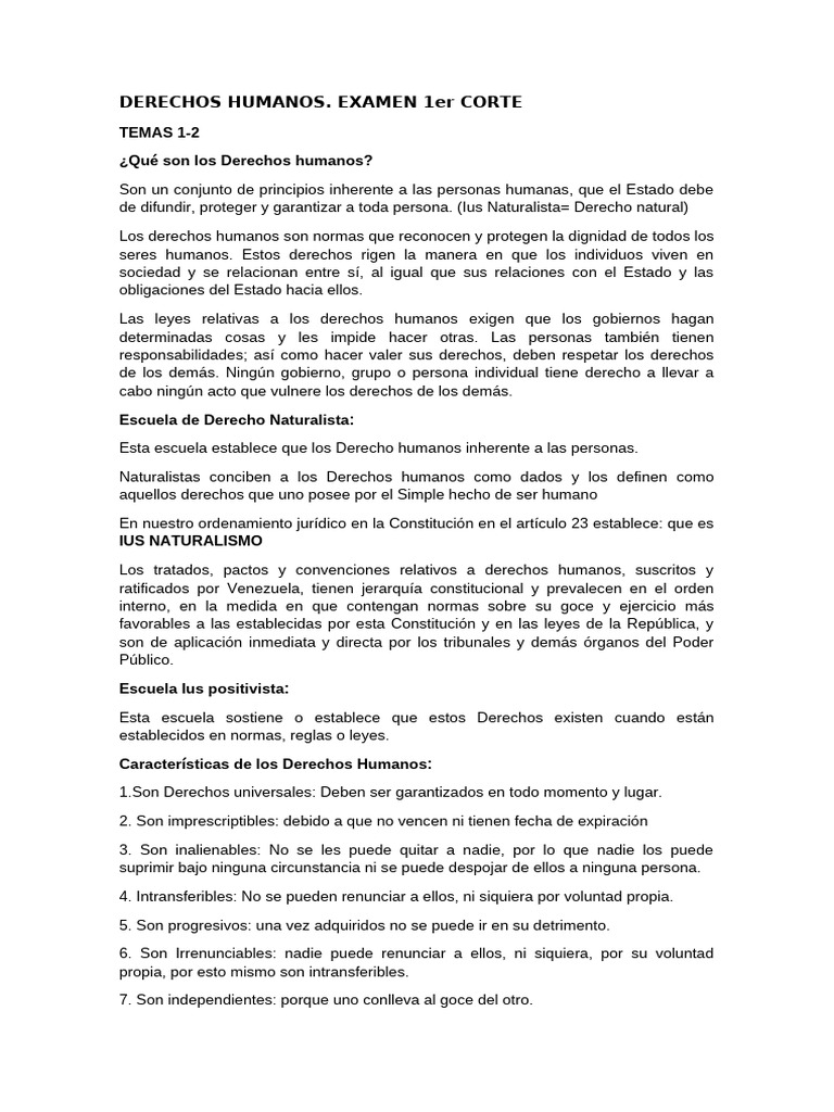 Derecho Humanos Tema 1-2 | PDF | Convenio europeo de derechos humanos ...