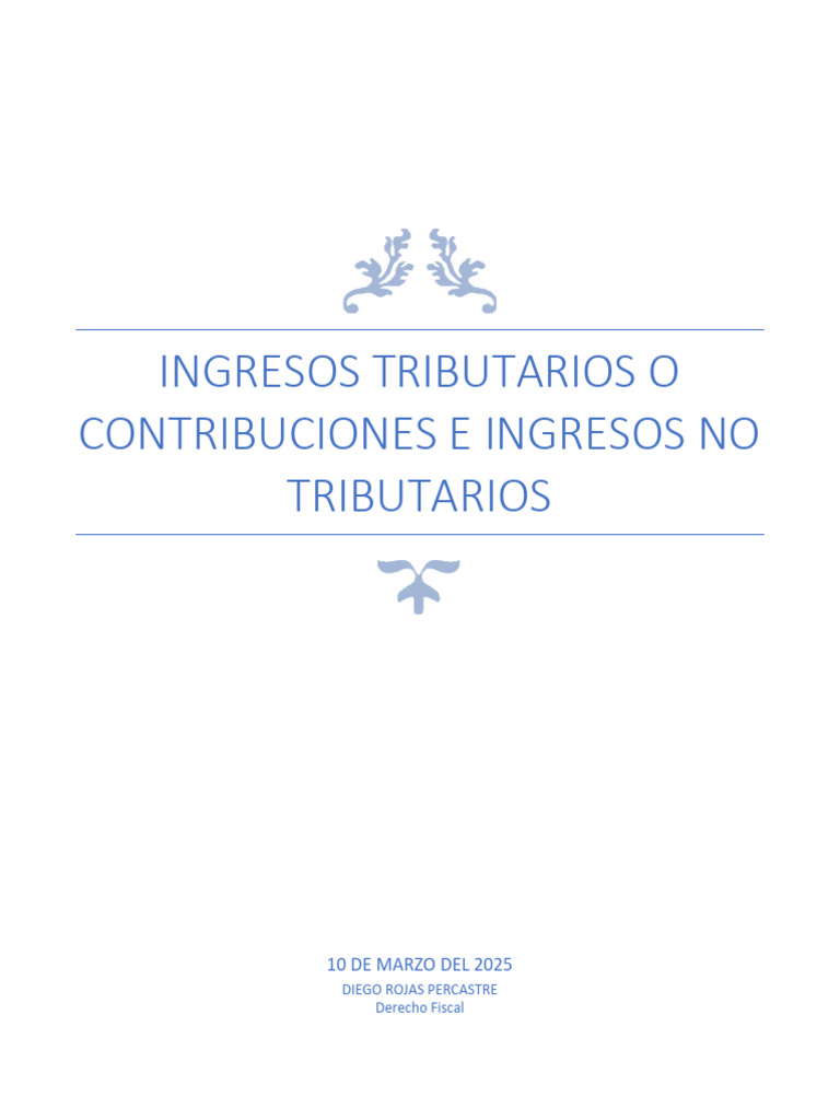 Ingresos Tributarios y No Tributarios en México | PDF | Impuestos ...