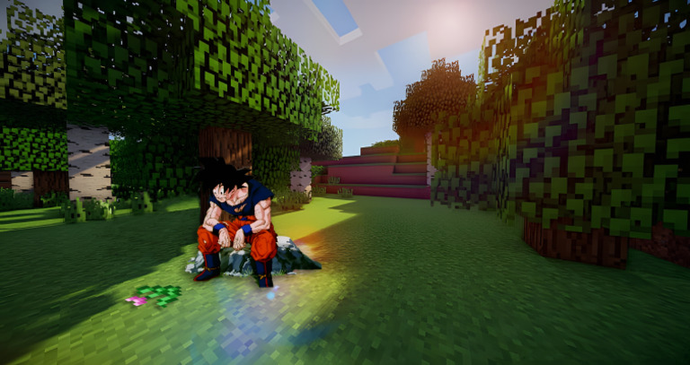 Desktop Wallpaper Minecraft Forest Biome W Shaders Minecraft Village ...