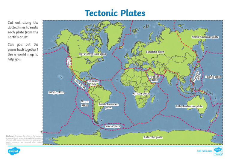 Tectonic-Plates-Colour Ver 2 | PDF | Geology | Earth Sciences