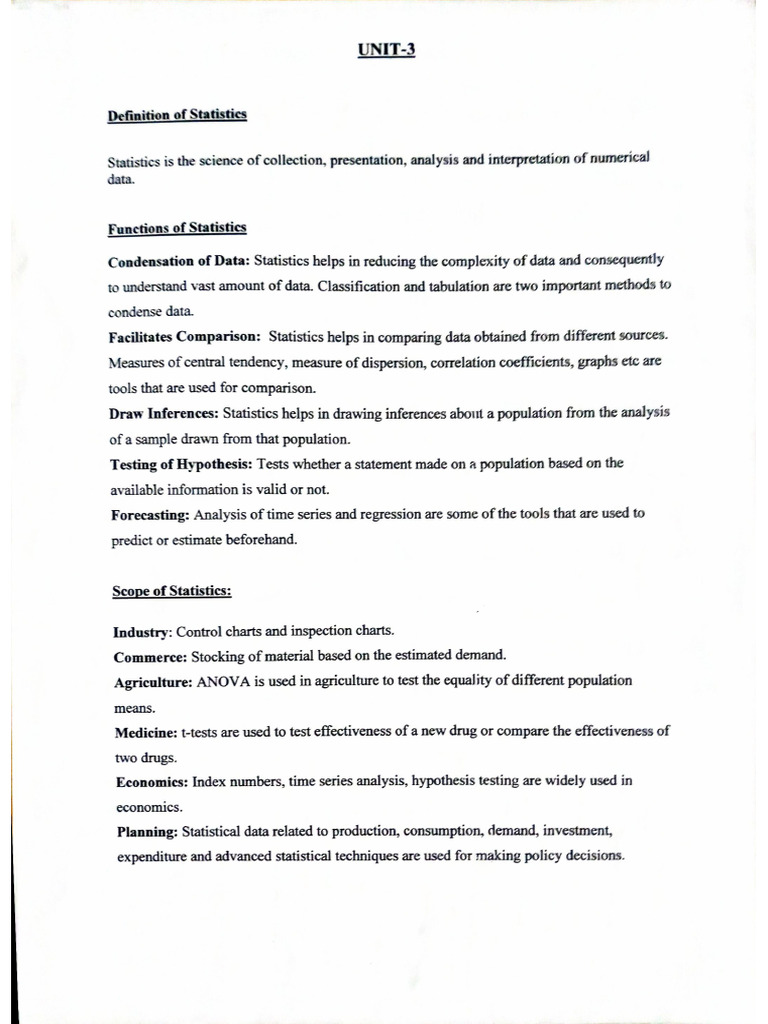 3 Unit Notes | PDF
