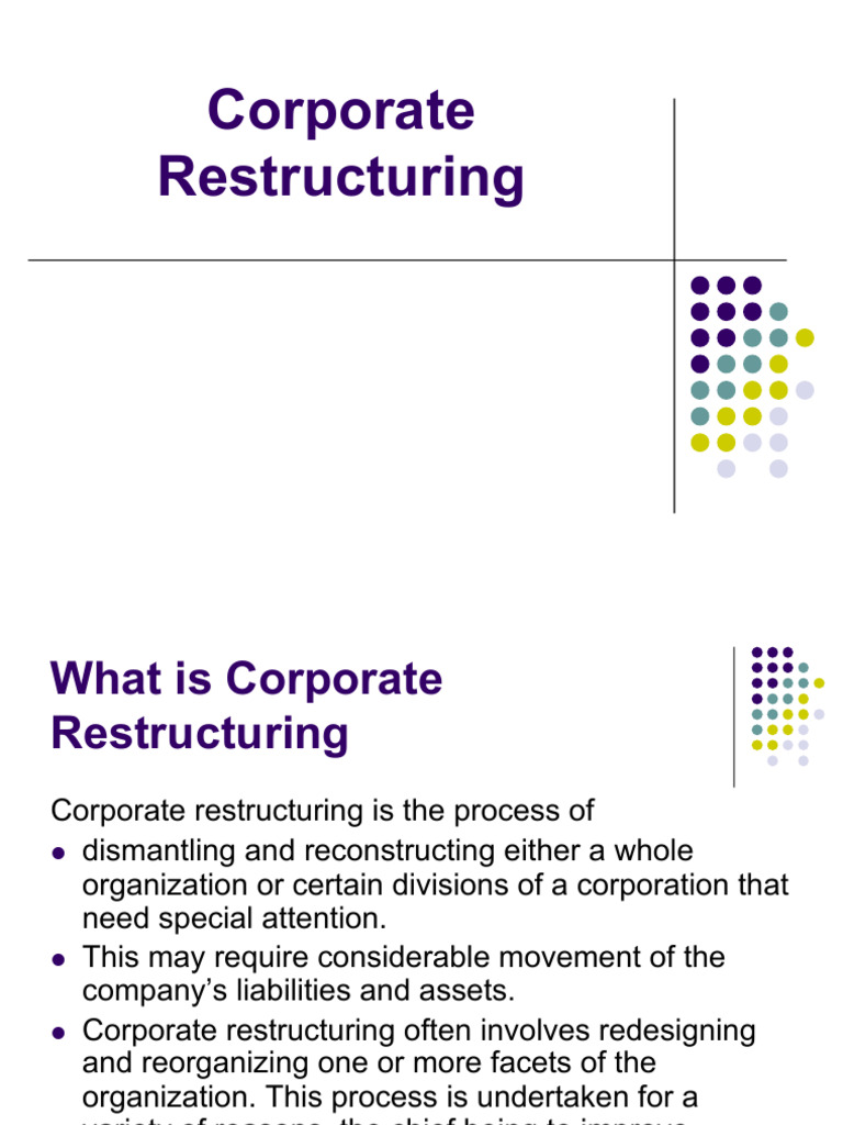 Understanding Corporate Restructuring | PDF | Leveraged Buyout | Joint ...