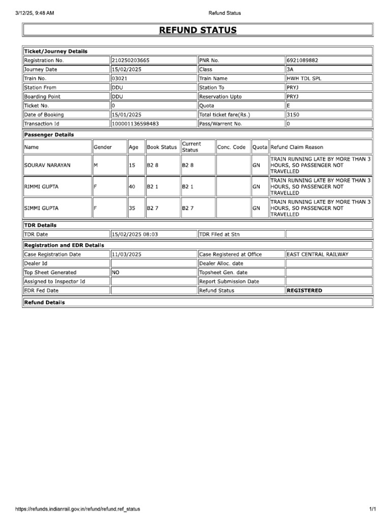 TDR Registered | PDF
