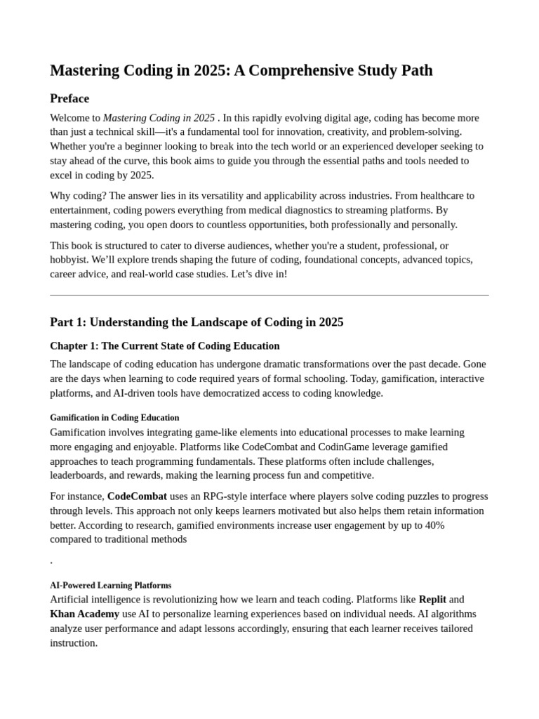 AI-Driven Coding Education in 2025 | PDF | Quantum Computing ...