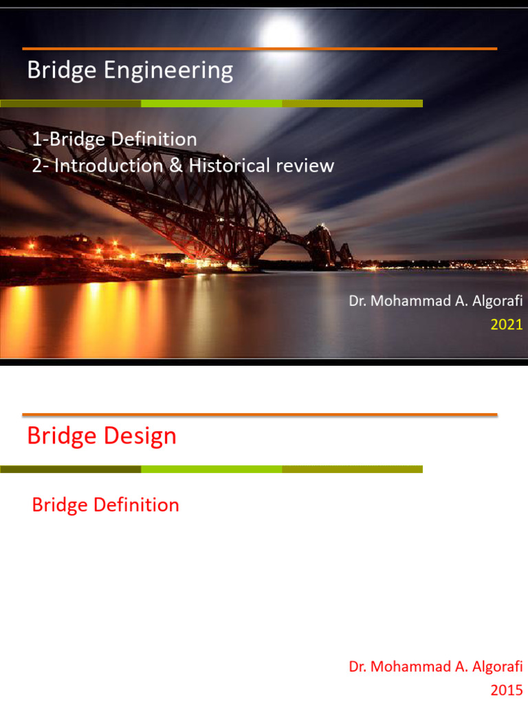 01 - Introduction and Historical Review Tw | PDF | Bridge | Building ...