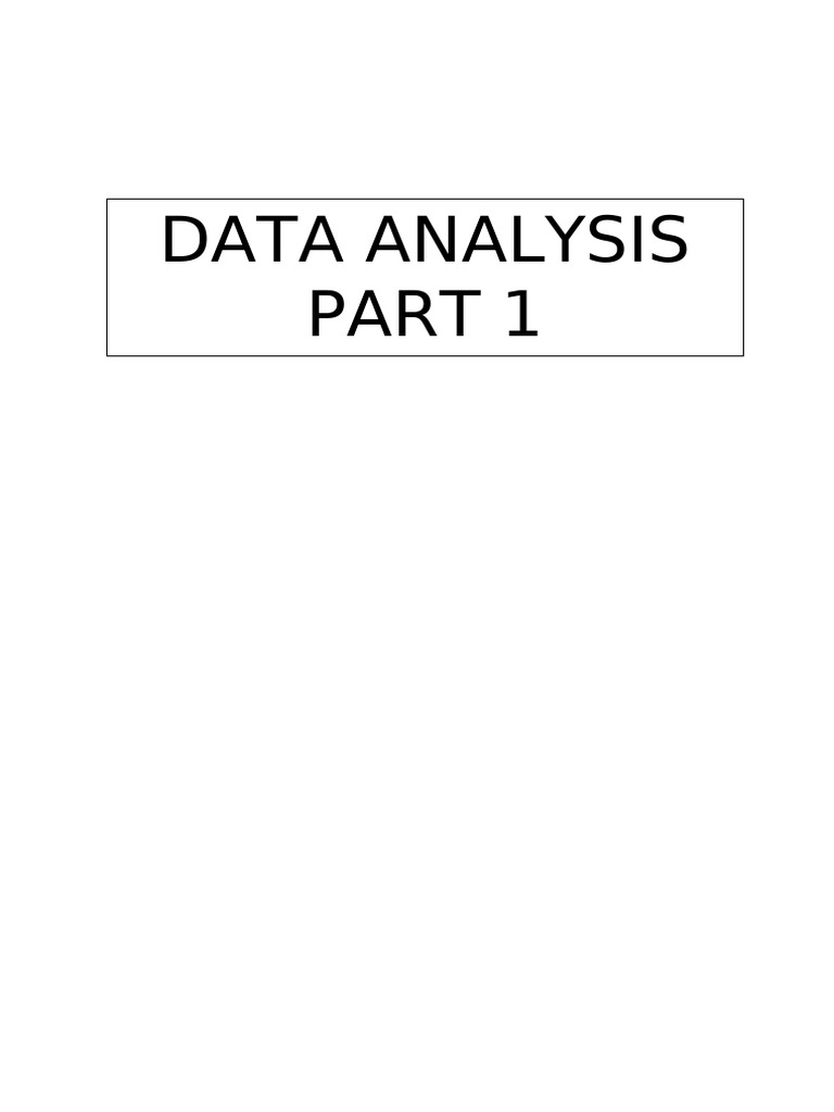 Data Collection and Analysis Guide | PDF | Student's T Test | Analysis ...