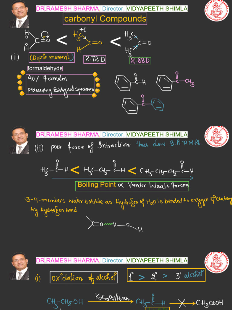 Aldehydes, Ketones, Carboxylic Acid and Amines | PDF